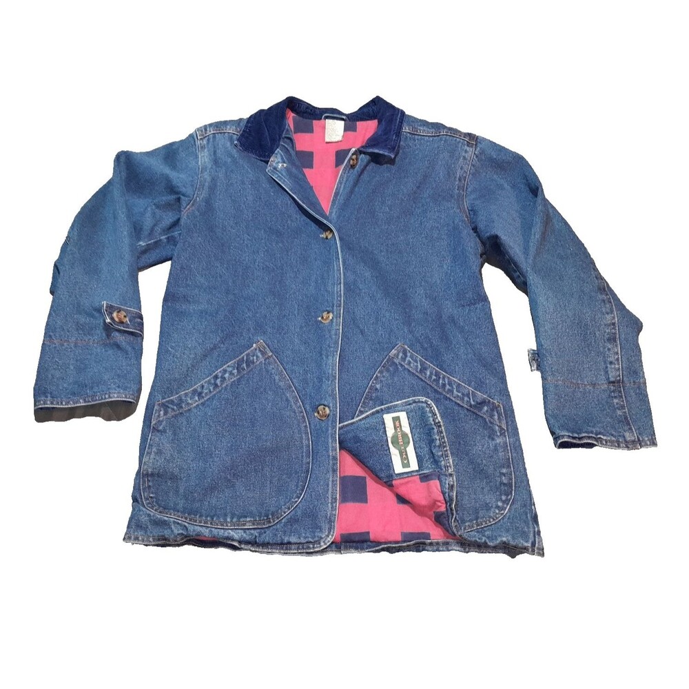 Vintage 1990s Out Brook Denim Jean Jacket / Blanket Lined / Vintage Denim fits m